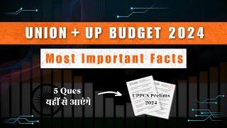 Union + Uttar Pradesh Budget 2024 | Important Facts + Summary | UPPCS RO ARO