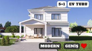 Modern 5+1 Dubleks Ev Turu | Dubleks Ev Yapımı | Dubleks Ev Modelleri