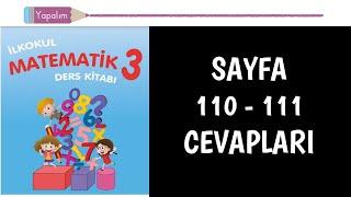 3.Sınıf Matematik Ders Kitabı MEB 110 111 cevapları