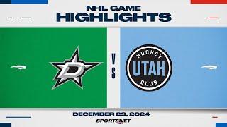 NHL Highlights | Stars vs. Utah HC - December 23, 2024