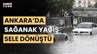 Ankara'da araçlar suya gömüldü... Sağanak sonrası yollar göle döndü! Buse Gençtürk aktardı