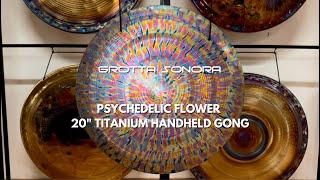 Grotta Sonora - 20"/50 cm Psychedelic Flower Titanium Hand Held Gong - C# 139,4 Hz