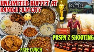 Unlimited Nonveg Buffet at Ramoji Film City // Pushpa 2 Shooting  Jena Babu Vlogs