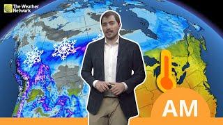 Canada's National Forecast: Colder Air Sinks In, Bringing Snow To The West | #WeatherAM