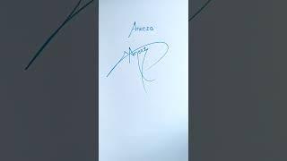 Aneeza #name #sign #signature #design #art #calligraphy #aletter #aneeza #new #style #a