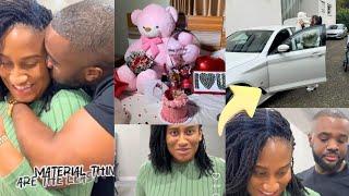 Nollywood Actor Williams Uchemba Surprises His Wife with A Car Push Gift. She Cries