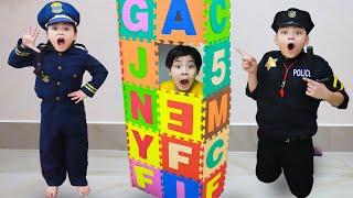 Police Hide and Seek Story with Annie Sammy and Harry