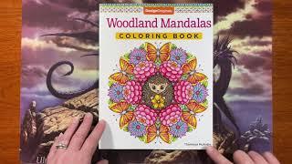 Flip Thru:  Woodland Mandalas coloring book by Thaneeya McArdle (Design Originals)