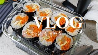 30대 주부 vlog, 김밥 말기 l 당근 듬뿍 넣은 채소김밥, 김밥 첫도전 #김밥만들기 #오선모김밥 #주부브이로그 #요리브이로그