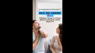 HVAC Repair Services | Check 8 Easy Things Before Calling for Local HVAC Repair Nearby 