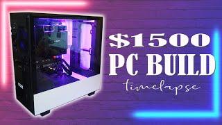 $1500 Gaming PC Build Timelapse | NZXT H510i case | First Gaming PC