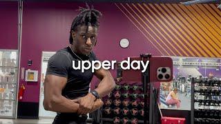 upper body day gym vlog