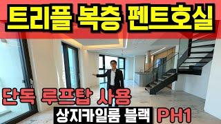 상지카일룸 블랙 CE타입 펜트하우스 ph1 강남 하이엔드 아파트 트리플복층 루프탑 단독 테라스 역삼동 고급주택