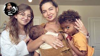 Mom feeds - mom breastfeeding video baby comfort breastfeeding mom