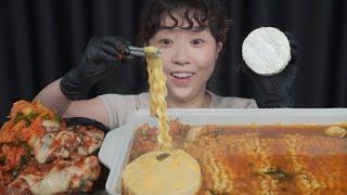 까망베르치즈 라면과 굴김치 조합 최고네!!!Mukbang eating show