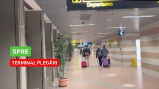 [4K] Aeroportul OTOPENI Bucuresti-Ce trebuie să faci din STAȚIA de TREN până la Terminalul PLECĂRI