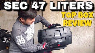 SEC 47 LITERS TOP BOX REVIEW | BEST TOP BOX FOR YAMAHA NMAX | KASYA DALAWANG HELMET!!