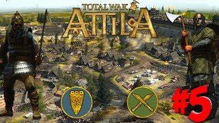 СТРИМ! КООП на Легенде. Total War - Attila. Саксы и Лангобарды! #5