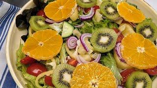 Grüner Salat - mit einem Hausdressing - meine Diät geht voran