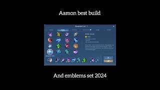 Aamon best build and emblem set up 2024 #mlbb #aamon #bestbuild #emblems