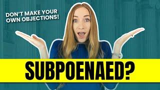 SUBPOENAED for a Deposition?! WHAT NEXT? | Deposition Preparation