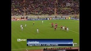 Juninho Pernambucano Goal 05.11.2003 FC Bayern Munchen - Olympique Lyonnais 1:2