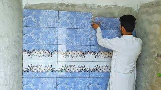 How to Tiles Bathroom | Bath room Tiles Installation in 2022 | Construction Work7