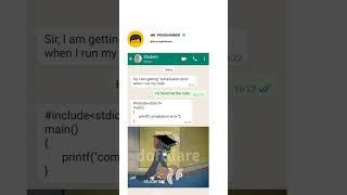 When you are getting compilation error #developerlife #techcommunity #chatgpt