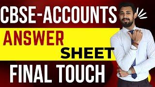 Board ANSWER SHEET Explained | Class 12 | Accounts
