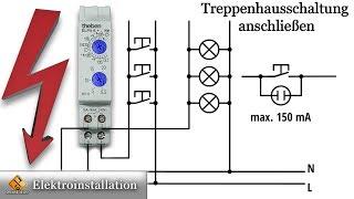 Treppenhausschaltung anschließen / Theben ELPA 6 plus Treppenlicht , Zeitschalter, elektronisch