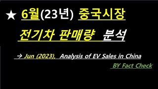  6월(23)중국시장 전기차 판매량#차이나전기차#Tesla#BYD#Li Auto#배터리