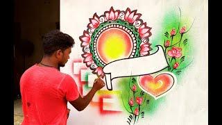 New Design Simple Marriage Art Dina Art /Very Simple Wedding Painting Dina Art /Shadi Painting