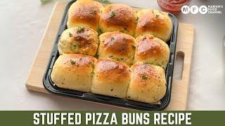 Lunchbox ideas! Stuffed Pizza Buns Recipe | Homemade soft & fluffy pizza buns