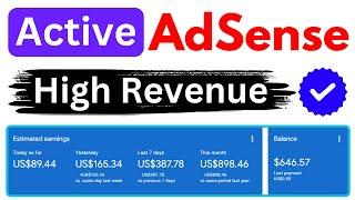 AdSense Active Dashboard New Method 2024 | Google AdSense Approval In 24 Hour | The Banned