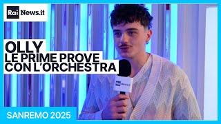 Sanremo2025: Olly, le prime prove con l’orchestra