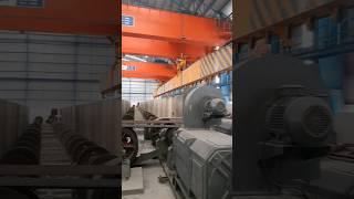 DOUBLE OVERHEAD CRANE 100 TON‼️ #crane #ohc #craneoperator #spunpile #spinning #bigcrane