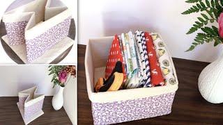 可折叠的收纳盒/Collapsible Fabric box/diy fabric basket