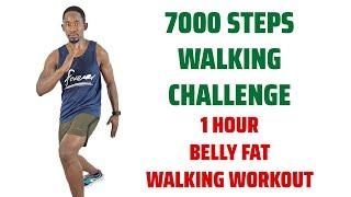 7000 Steps Challenge1 Hour BELLY FAT Walk at Home Workout600 Calories