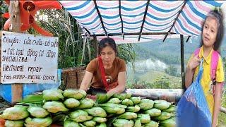 Harvest: vegetables for sale. and repair. mother and child. single life. Sương thảo nguyên