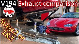 Jaguar XK8 Exhaust noise comparison Stage 2 or Stage 1&2 XKR / X100 V194