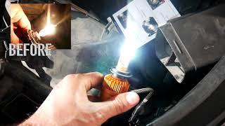 How to change car headlight halogen to LED by S&D