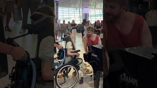 I met a handicapped CELLIST at the AIRPORT ️ #piano #cello #publicpiano