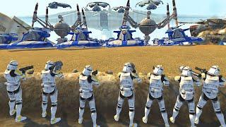 Can Clone Trench Defense Hold DROID TANK INVASION!? - Men of War: Star Wars Mod