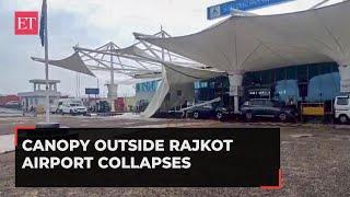 Rajkot Airport: Canopy collapses amid heavy rainfall; third incident in three days