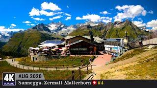 ZERMATT 4K Switzerland  Ep#4 - Sunnegga Walking to Heaven Trail with Matterhorn View