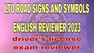 LTO ROAD SIGNS AND SYMBOLS ENGLISH REVIEWER 2023