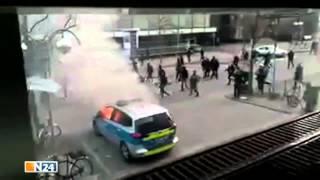 Blockupy-Proteste - Angriff auf das Polizeirevier in Frankfurt - 18.03.15