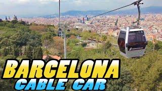 TELEFERIC DE MONTJUIC - Cable Car Barcelona (4k)