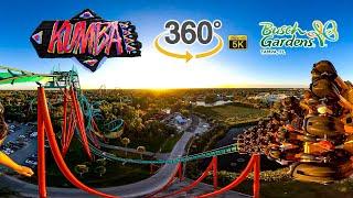 VR 360 5K Kumba Roller Coaster On Ride Back Row POV Busch Gardens Tampa 2022 01 01