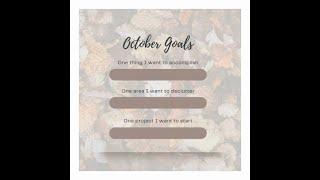 Copy of October Goals